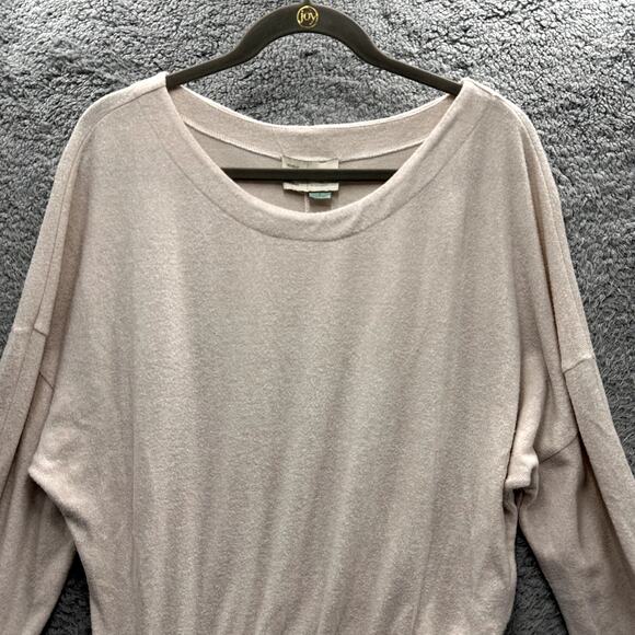 Saturday Sunday Small Pink Casual Sweater Front Tie Boxy Comfort Soft Oversized - Picture 2 of 8